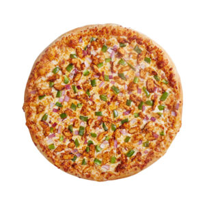 Butter Chicken Pizza With Onion And Capsicum