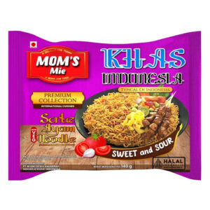 Mom’s Mie Sate Ayam Noodles – Sweet & Sour Chicken Flavour Instant Noodles Non-vegetarian