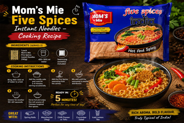Mom’s Mie Five Spices Instant Noodles – Cooking Recipe