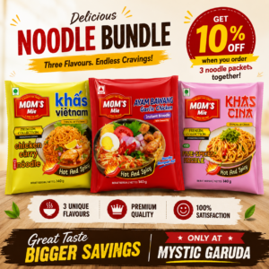 Mom's Mie "Delicious Noodle Bundle" Variety Pack (3-Noodle Combo)