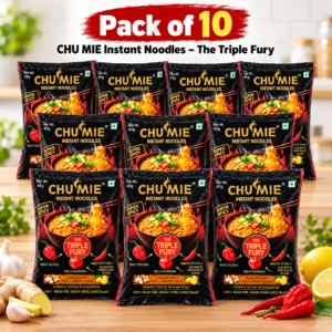 CHU MIE The Triple Fury Super Spicy Instant Noodles (Pack of 10)